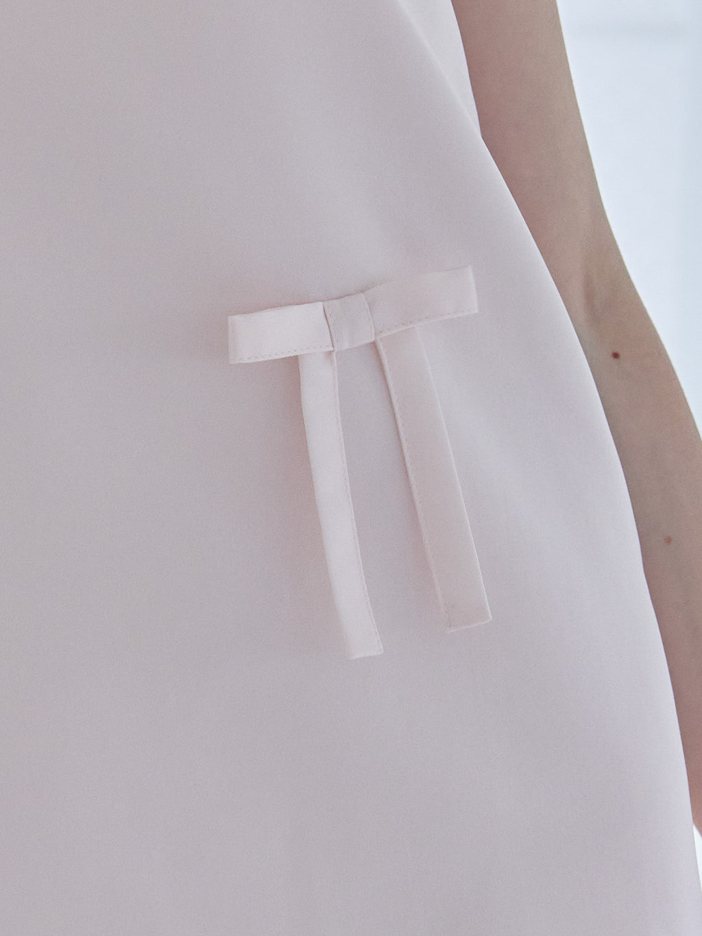 Many ribbon satin mini dress ピンク size:M model:173cm Olesia