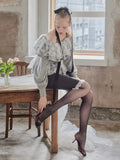 Shiny lace frill knit top グレー size:M model:173cm DASHA.G