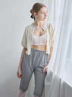 Satin bra top ピンク size:M model:171cm ANIUTA