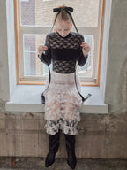 Back open race bodysuit ブラック size:M model:173cm DASHA.G