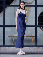 Stripe ribbon tight dress ネイビー size:M model:170cm ALICE