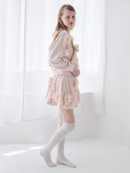 Many rose sweat balloon skirt ピンク size:M model:173cm ALINA