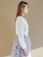Tulip crochet cardigan ホワイト size:M model:174cm KATERYNA