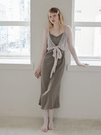 Mohair crochet ribbon cardigan ピンク size:M model:173cm DASHA.G