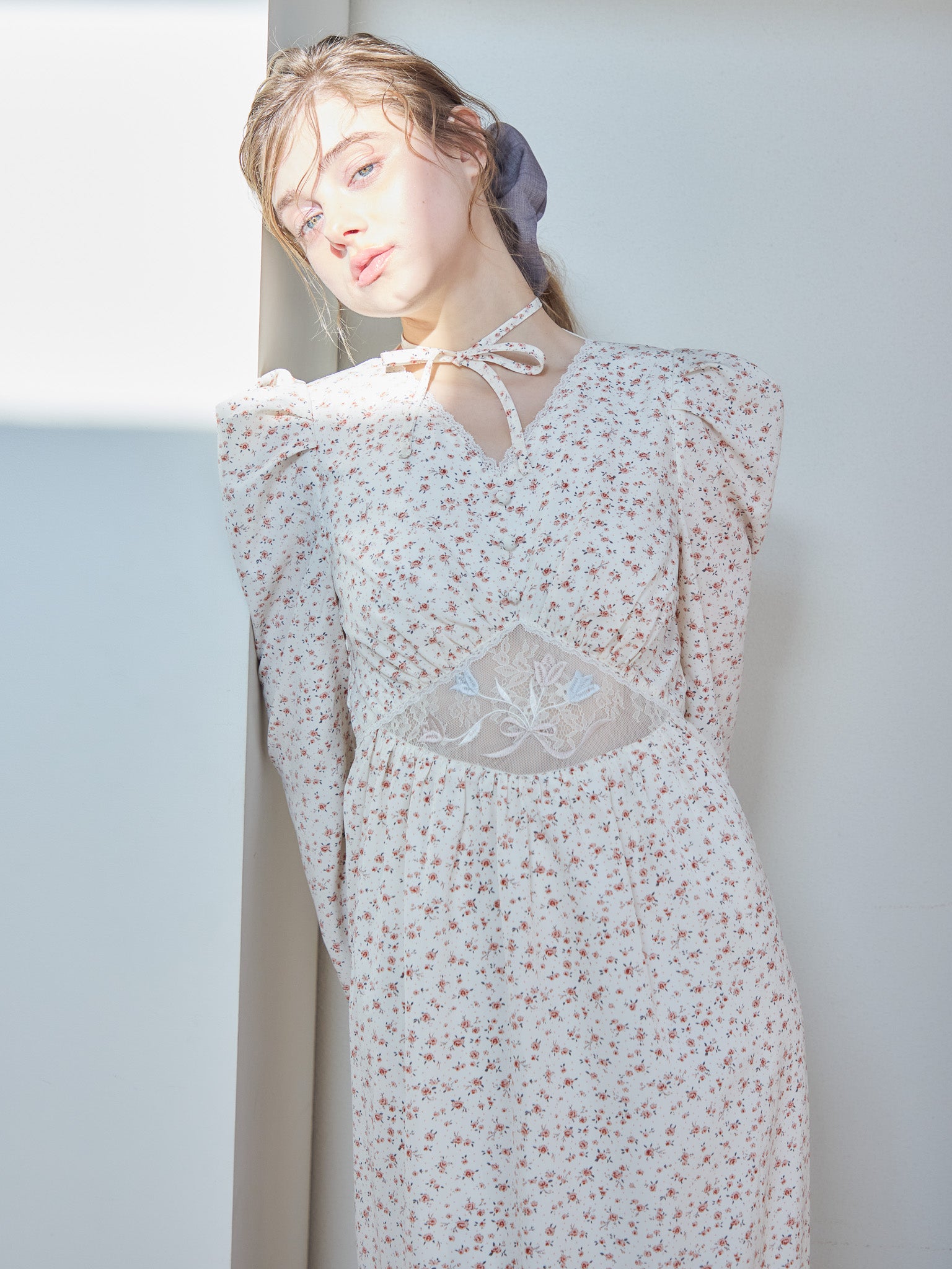 Tulip embroidered dress ホワイト size:M model:174cm KATERYNA