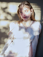 Tulip embroidered dress ピンクベージュ size:M model:174cm KATERYNA