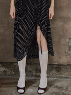 Frill slit cami dress ブラック size:M model:173cm DASHA.G