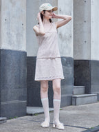 Low belt lace mini dress ピンク size:M model:170cm ALICE