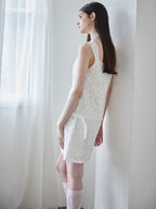 Low belt lace mini dress ホワイト size:M model:170cm ALICE