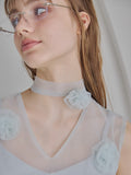 Rose tulle dress ミント size:M model:175cm MARTA