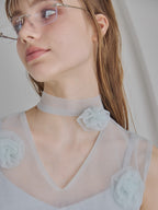 Rose tulle dress ミント size:M model:175cm MARTA