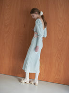 I miss you heart cut dress ミント