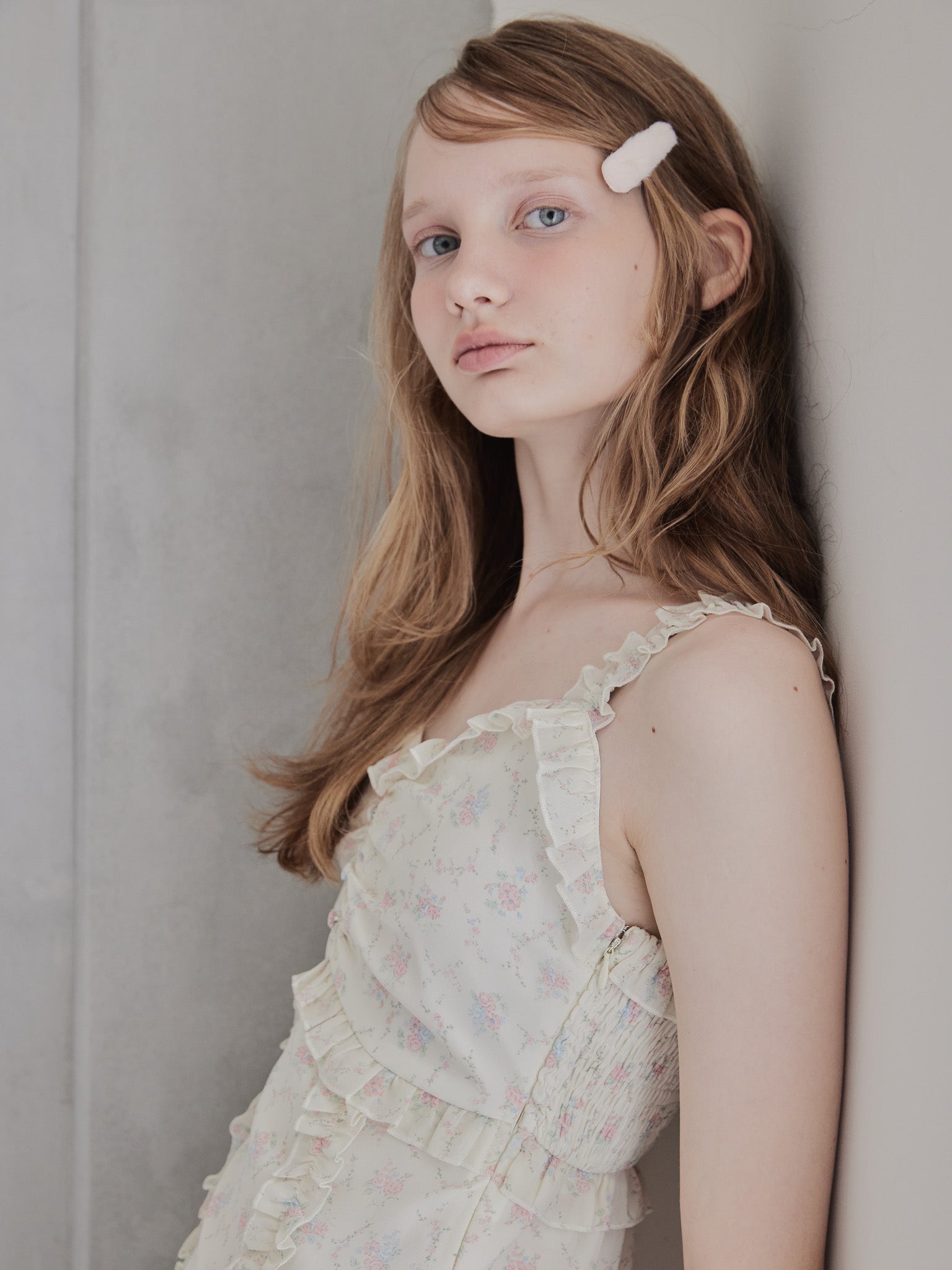 Frill slit cami dress ホワイト size:M model:173cm DASHA.G