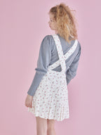 Rose pleated apron dress ホワイト size:M model:173cm Olesia