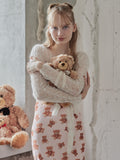 Mohair crochet ribbon cardigan ホワイト size:M model:173cm DASHA.G