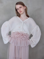Frill tulle skirt & shorts set ピンク size:M model:173cm ALINA