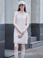 Low belt lace mini dress ピンク size:M model:170cm ALICE