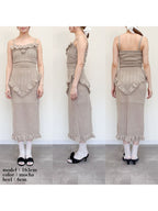 Mohair crochet cami dress モカ