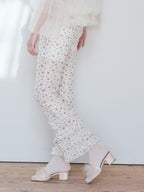 Frill tulle print pants アイボリー size:M model:174cm KATERYNA