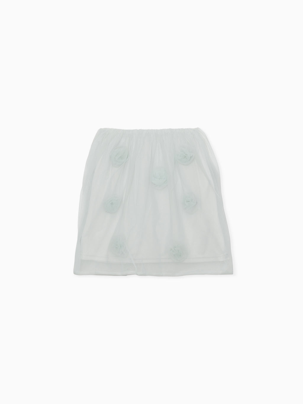 Rose tulle mini skirt ミント