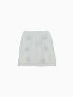 Rose tulle mini skirt ミント