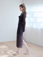 Tulle print dress & bra ブラック size:M model:174cm KATERYNA