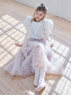 Tulle tiered volume skirt ピンク size:M model:174cm KATERYNA