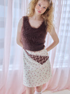 Lace lined mini skirt ホワイト size:M model:173cm Olesia