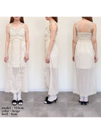 Frill slit cami dress ベージュ