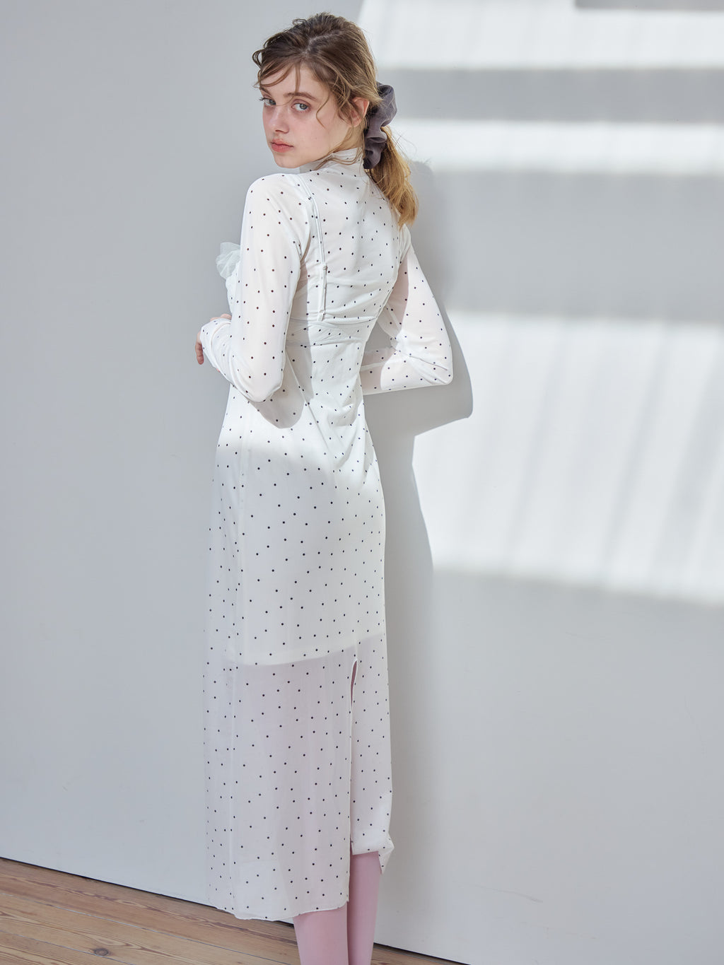 Tulle print dress & bra ホワイト size:M model:174cm KATERYNA