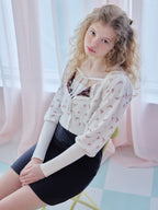 Lace lined cardigan ホワイト size:M model:173cm Olesia