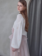 Many rose embroidery cardigan ホワイト size:M model:173cm ALINA