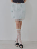 Rose tulle mini skirt ミント size:M model:175cm MARTA