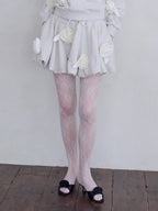 Many rose sweat balloon skirt グレー size:M model:173cm ALINA