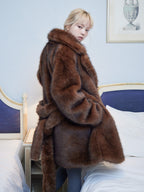 Fur coat ブラウン size:M model:163cm MINAMI