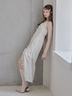 Frill slit cami dress ホワイト size:M model:173cm DASHA.G