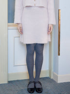 Shaggy mini skirt ピンクベージュ size:M model:163cm MINAMI