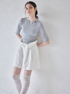 High waist volume short pants ホワイト size:M model:170cm ALICE