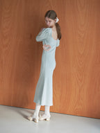 I miss you heart cut dress ミント