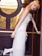 Mohair crochet cami dress ピンク size:M model:163cm MINAMI