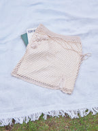 Rose crochet mini skirt ベージュ