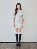 Logo T-shirt dress グレー size:M model:172cm GINEVRA