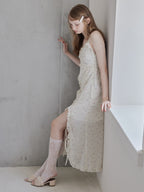 Frill slit cami dress ホワイト size:M model:173cm DASHA.G