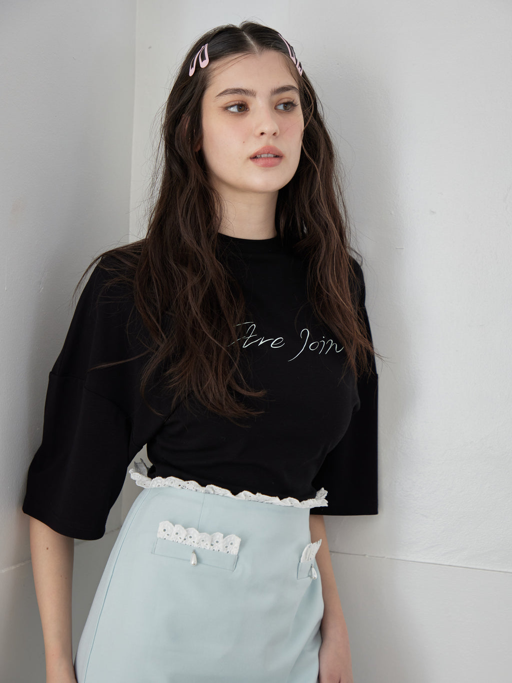 Logo T-shirt dress ブラック size:M model:172cm GINEVRA