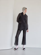 Heart trimming lace pants ブラック size:M model:174cm LERA