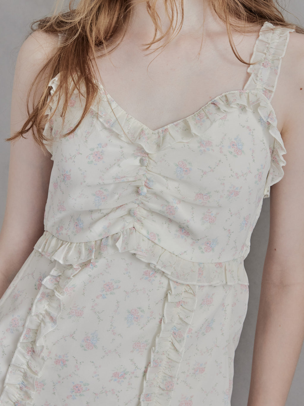 Frill slit cami dress ホワイト size:M model:173cm DASHA.G
