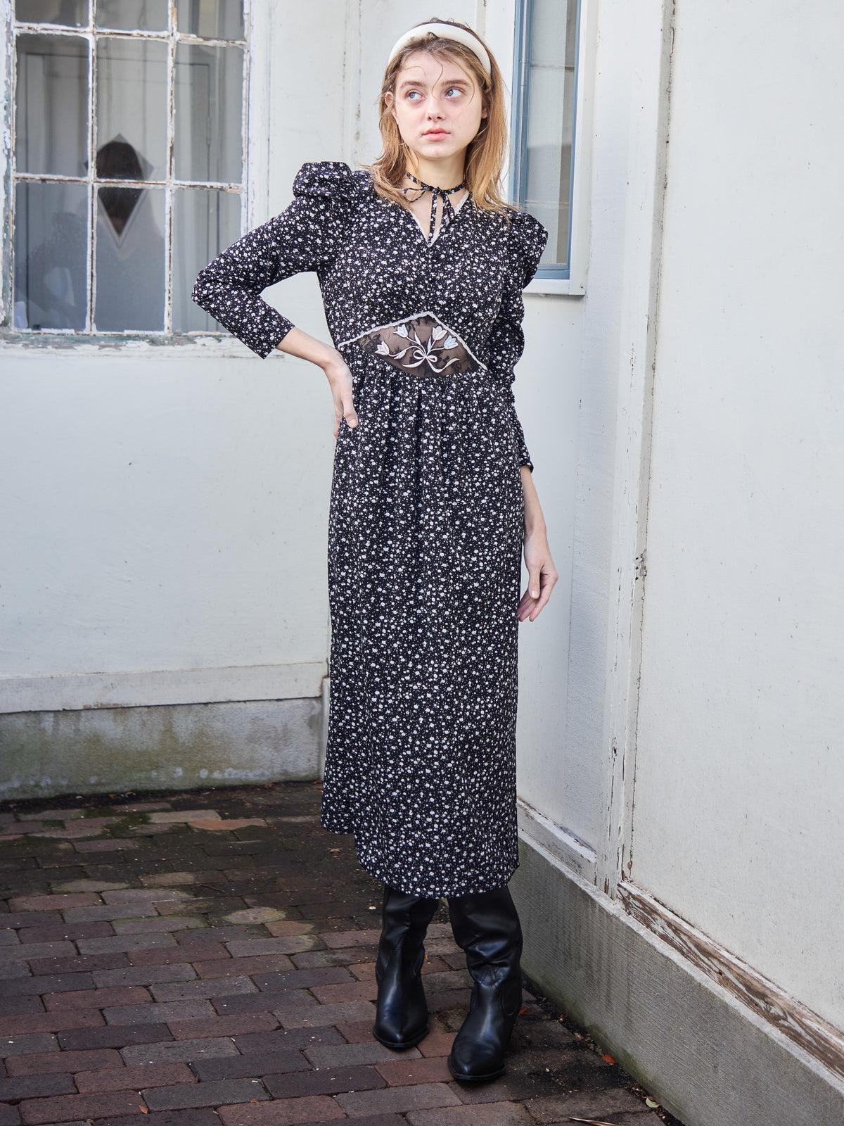 Tulip embroidered dress