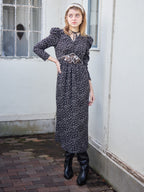 Tulip embroidered dress ブラック size:M model:174cm KATERYNA