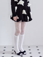 Many rose sweat balloon skirt ブラック size:M model:173cm ALINA