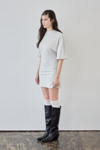 Logo T-shirt dress グレー size:M model:172cm GINEVRA